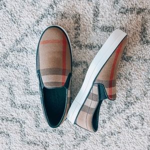 Womens Burberry Slip Ons